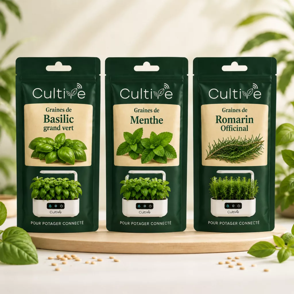 Recharges d'herbes aromatiques pour potager connecté