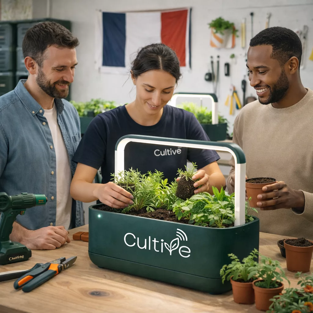 Potager connecté cultive et employé 2
