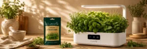 article sur les aromates et potager connecté
