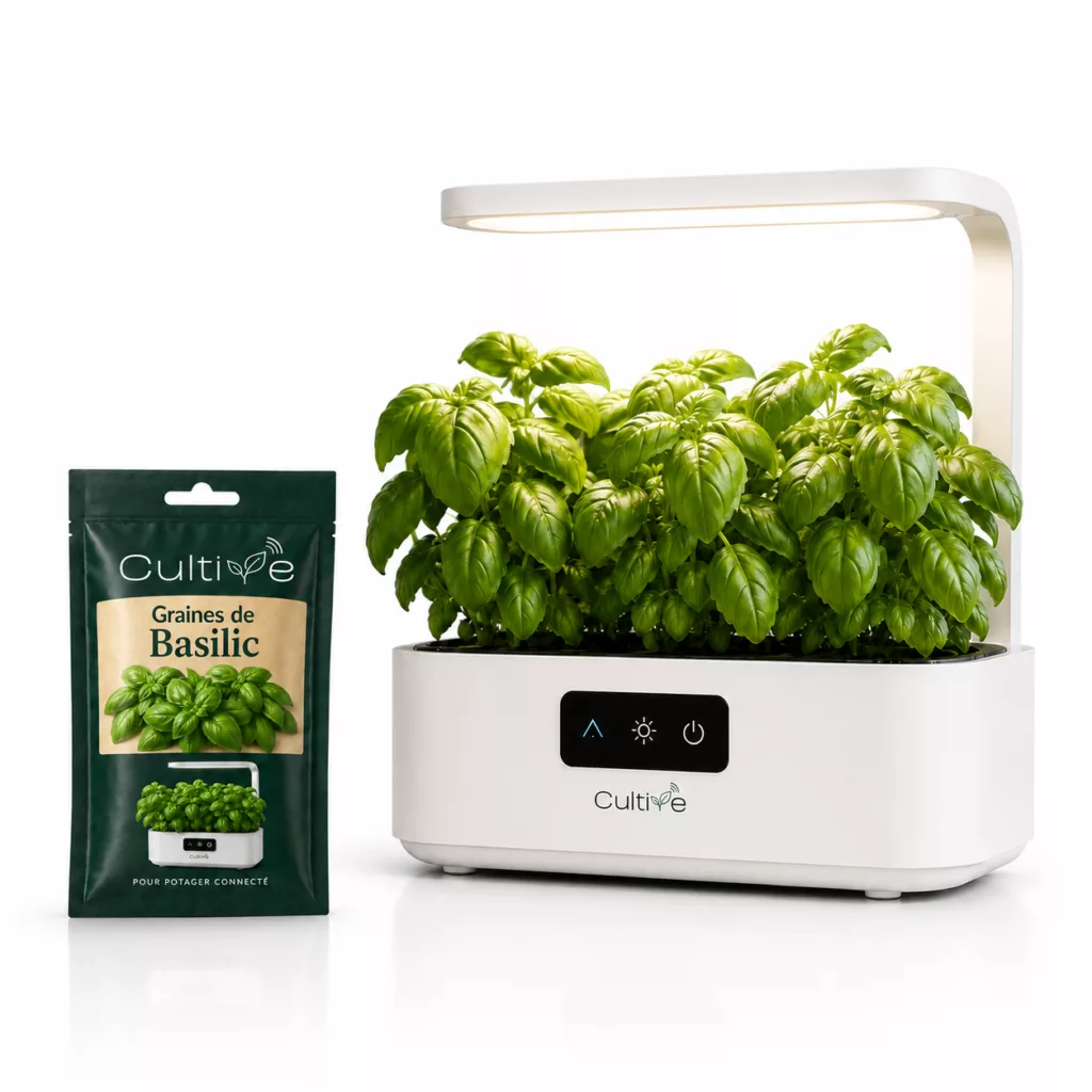 Graine basilic et potager connecté