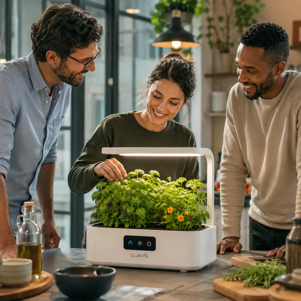 a propos de cultive 3 personnes et potager connecté