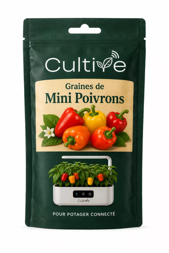 Graines de mini poivrons pour potager connecté